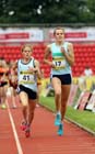 no 41 winner Bobby Clay (Kent) and Abbie Hetherington (Cumbria) in the Inter Girls 1500 metres.